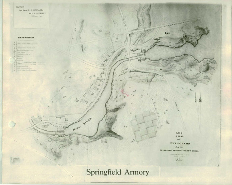 A map of Springfield and some of the Armory Watershops