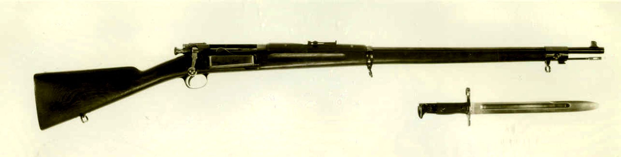Krag rifle with bayonette