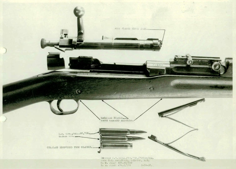 A damaged Springfield Model 1903