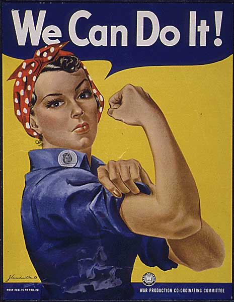 Rosie the Riveter poster, headline 'We can Do it!'