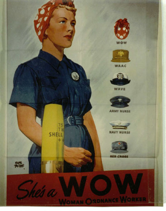 "She's a WOW (Woman Ordnance Worker)" with Rosie the Riveter